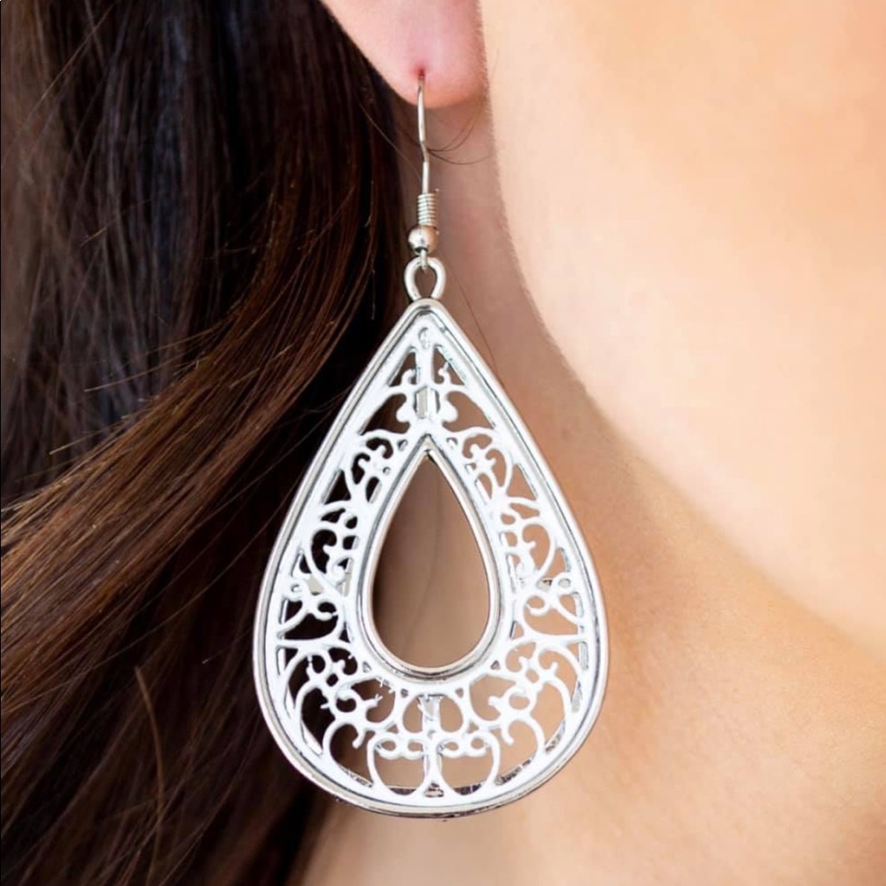 White filigree Earrings